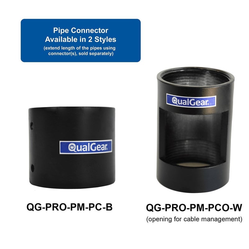 QualGear QG-PRO-PM-PC-B Pro-AV 1.5" Npt Threaded Pipe Connector Projector Accessory - Image 3
